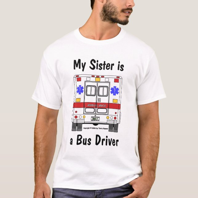 Camiseta Ambulancia del ccsme, hermana del conductor del (Anverso)