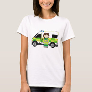 Camiseta Ambulancia del dibujo animado y EMT