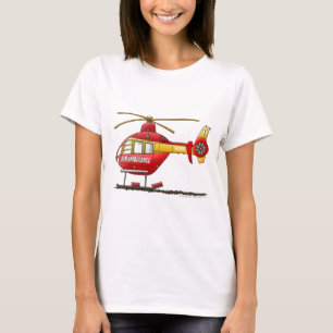 Camiseta Ambulancia médica del helicóptero del rescate del