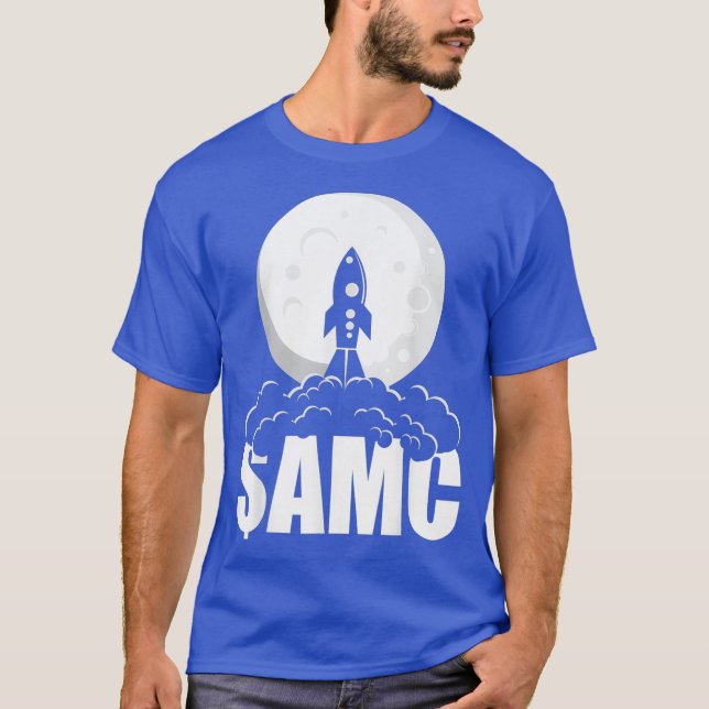 Camiseta AMC Funny Stocks Cohetes Stonk Trading Mans (Anverso)