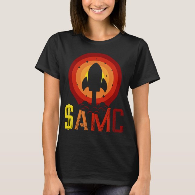 Camiseta $AMC Funny Stocks Rocket Stonk Trading (Anverso)