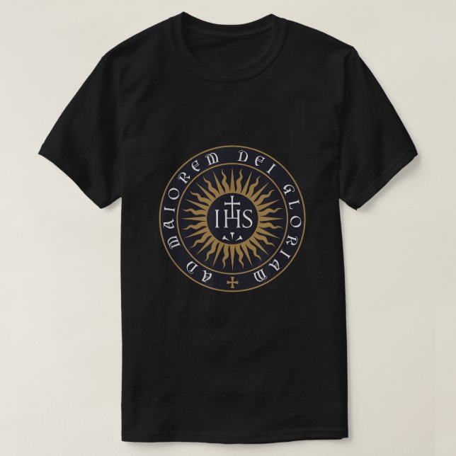 Camiseta AMDG Ignacio de la Loyola Sociedad de Jesús Católi (Diseño del anverso)