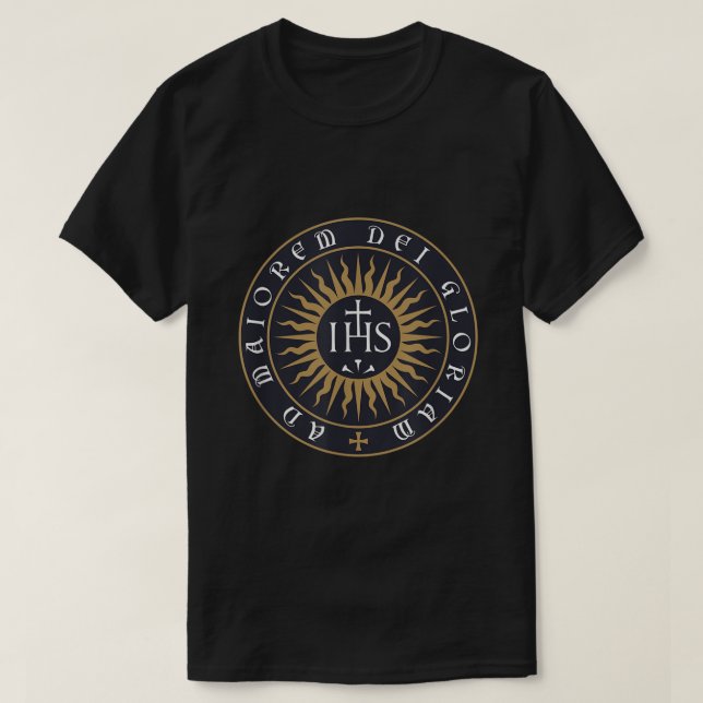 Camiseta AMDG Ignatius of Loyola Society of Jesus Catholic  (Diseño del anverso)