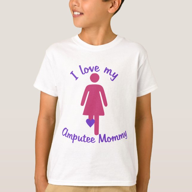 Camiseta Ame a mi mamá del amputado (Anverso)