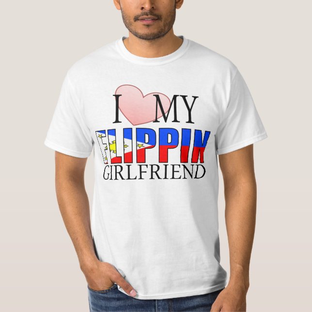 Camiseta Ame a mi novia de Flippin (la filipina) (Anverso)