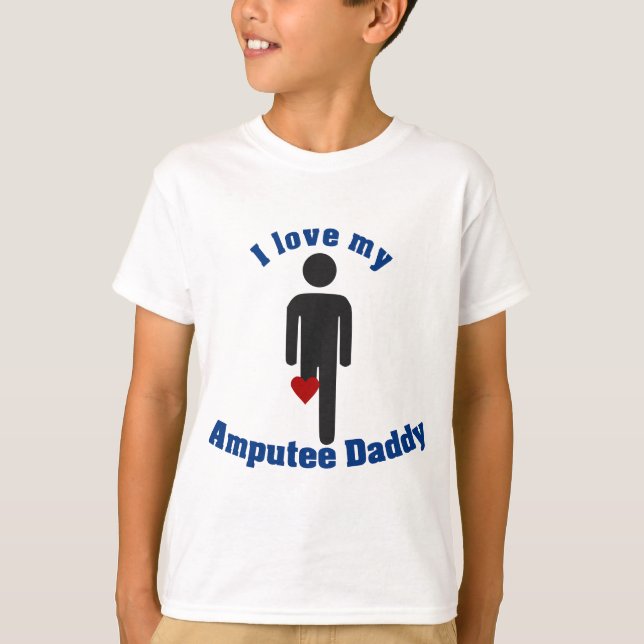 Camiseta Ame a mi papá del amputado (Anverso)