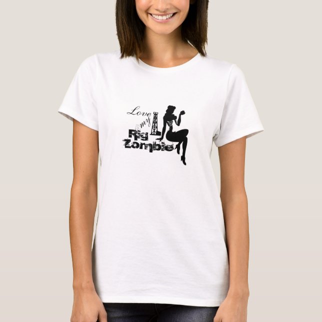 Camiseta Ame a mi zombi del aparejo (Anverso)