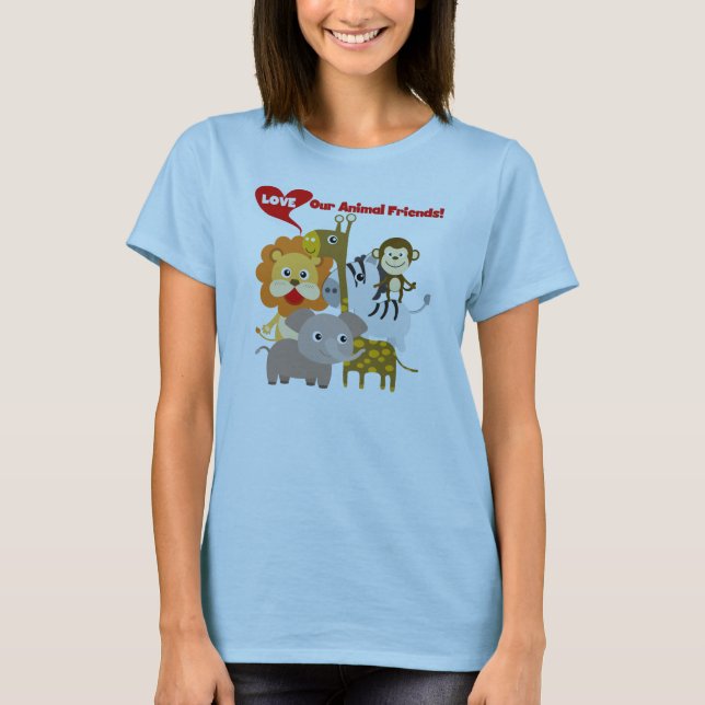 Camiseta Ame a nuestros amigos animales (Anverso)