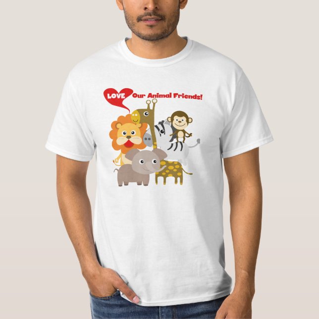 Camiseta Ame a nuestros amigos animales (Anverso)