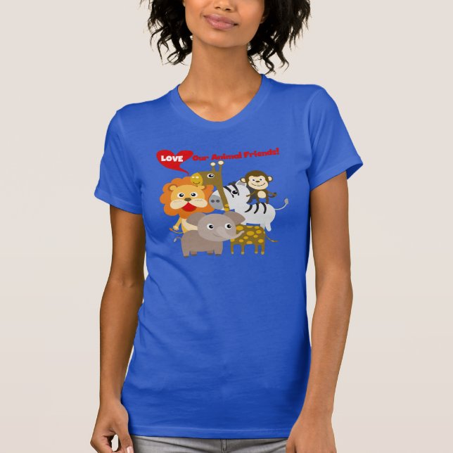 Camiseta Ame a nuestros amigos animales (Anverso)