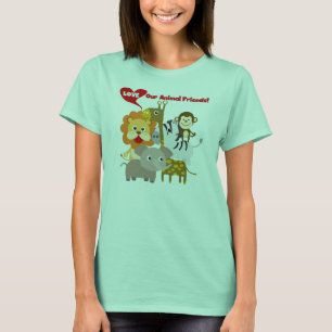 Camiseta Ame a nuestros amigos animales