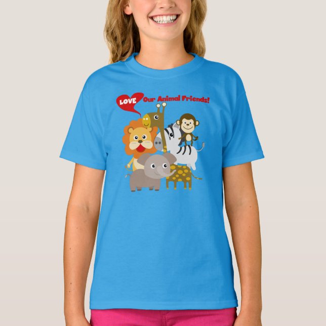 Camiseta Ame a nuestros amigos animales (Anverso)