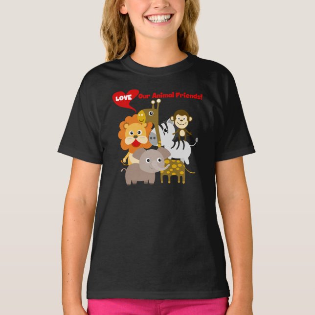Camiseta Ame a nuestros amigos animales (Anverso)