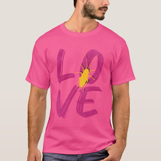 Camiseta Ame Cucarachas divertido (Anverso)