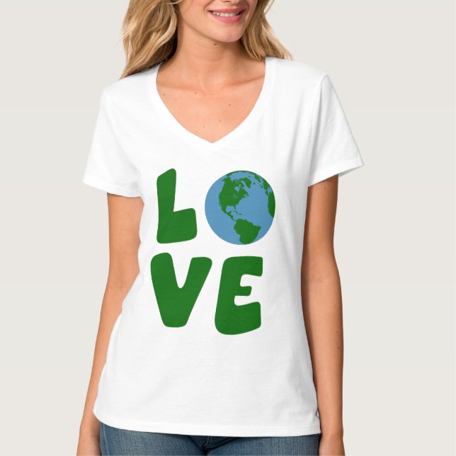 Camiseta Ame el planeta de la madre tierra (Anverso)