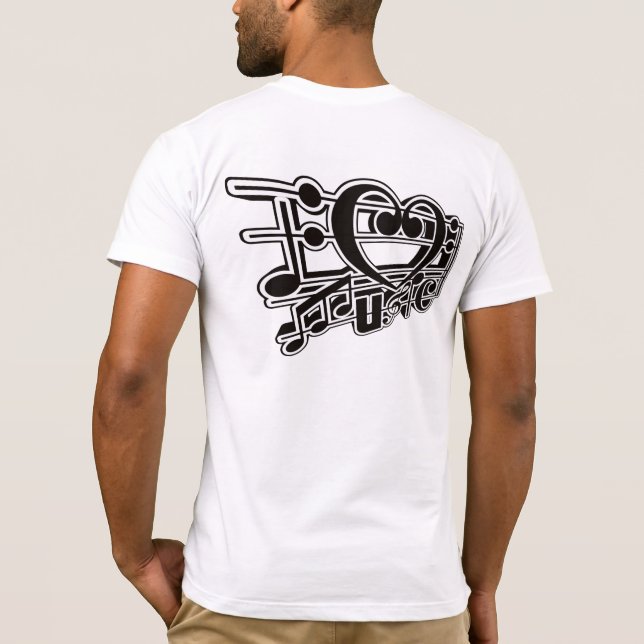 CAMISETA AME LA MÚSICA (Reverso)