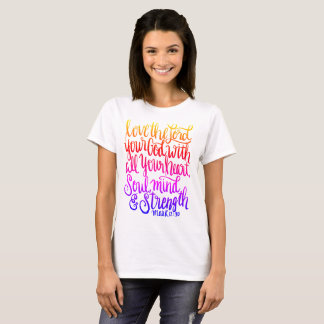 Camiseta Ame las letras de señor Your God Scripture Hand