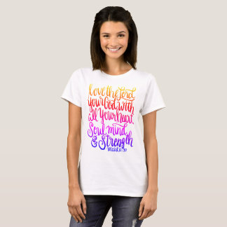Camiseta Ame las letras de señor Your God Scripture Hand