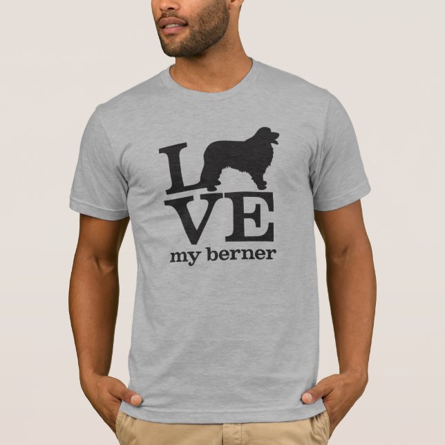 Camiseta Ame mi perro de montaña de Bernese (Anverso)