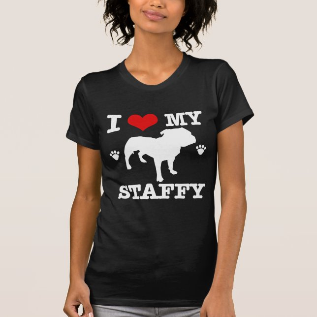 Camiseta Ame mi staffy (Anverso)
