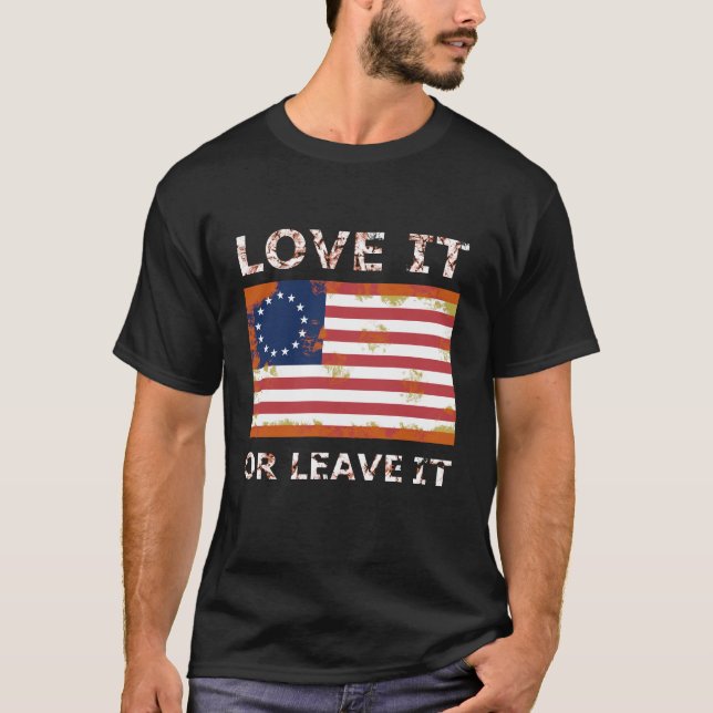 Camiseta AME O DEJE A LA ESTADOUNIDENSE Betsy Ross (Anverso)