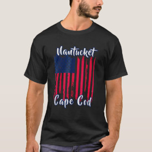 Camiseta Ame patriótico en vacaciones de verano en Nantucke