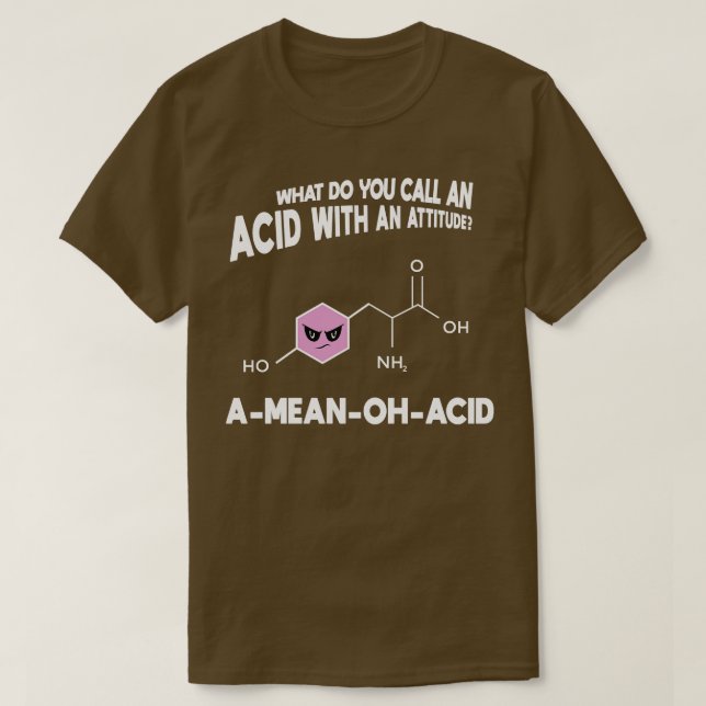 Camiseta AMeanOhAcid Cemisteria Graciosa Pun Amino Acid Hom (Diseño del anverso)