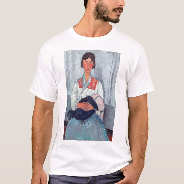 Camiseta Amedeo Modigliani - Gitana con bebé (Anverso)