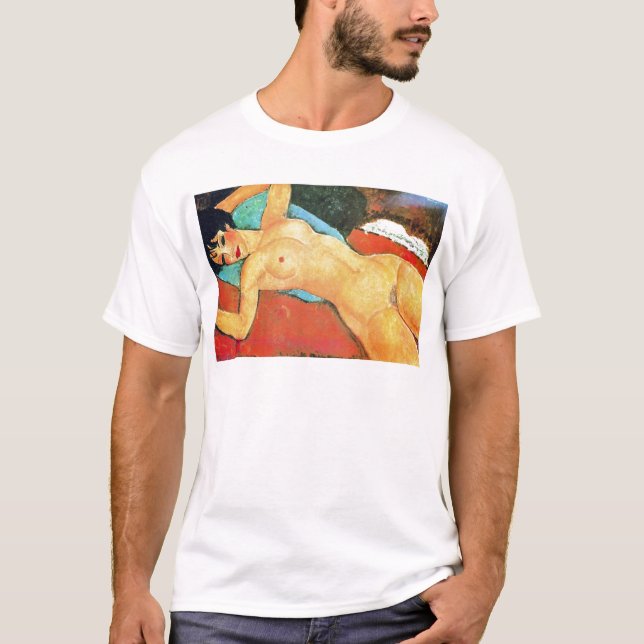 Camiseta Amedeo Modigliani - Mujer reclinada (Anverso)