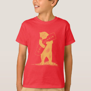 Camiseta Ámele California--Rojo y oro