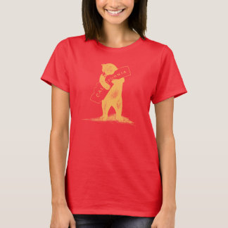 Camiseta Ámele California--Rojo y oro