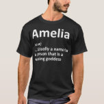 Camiseta AMELIA Definition Personalized Name Funny Birthday<br><div class="desc">AMELIA Definition Personalized Name Funny Birthday Gift Idea .lol, cool, funny, lol surprise, retro, animal, animals, christmas, cute, doll, dolls, dolls lol, lol doll, lol doll characters, lol surprise birthday, lol surprise mom, lol surprise party, lollipop, movie, music, rainbow, vintage, 2020, 2020 election, adorable, agriculture, all of us, amazing, anime,...</div>