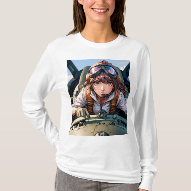 Camiseta Amelia Earhart: Volando más allá de las fronteras (Anverso)