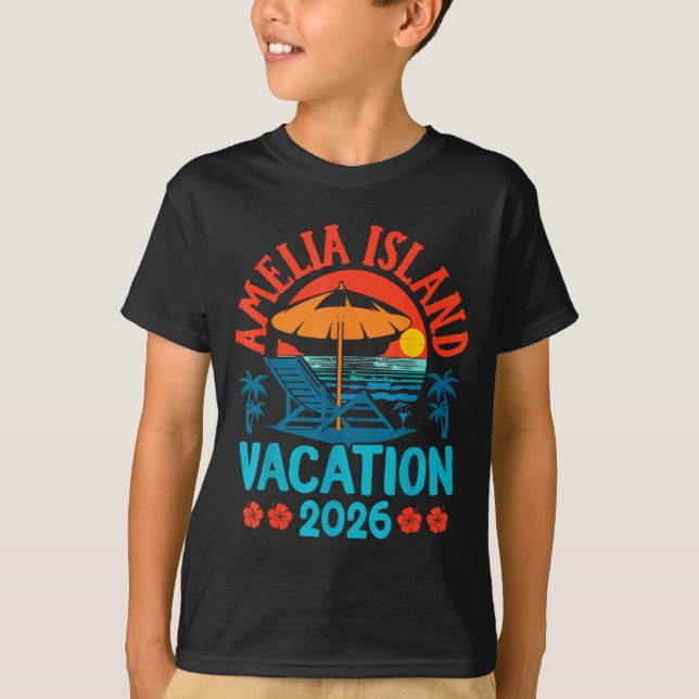 Camiseta Amelia Island Florida 2026 Vacation Beach Summer V (Anverso)