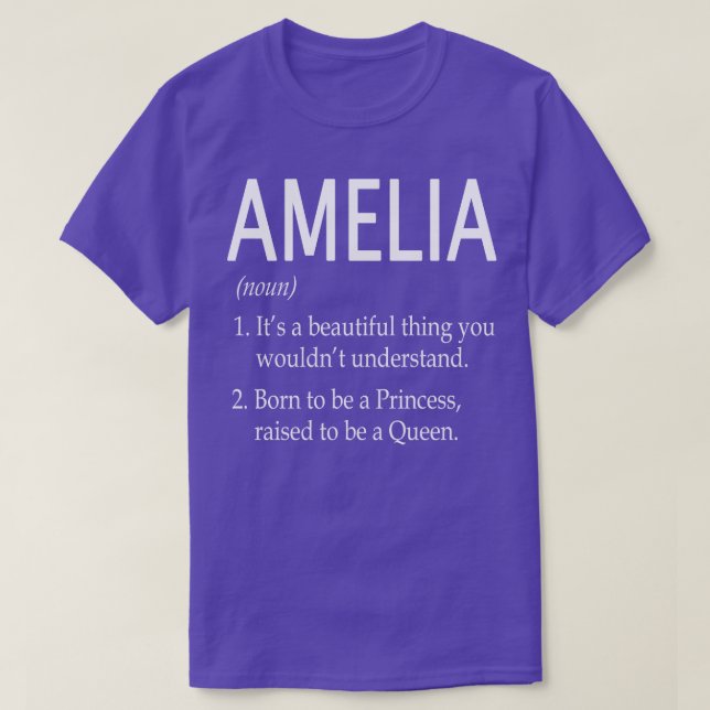 Camiseta Amelia Name Gift (Diseño del anverso)