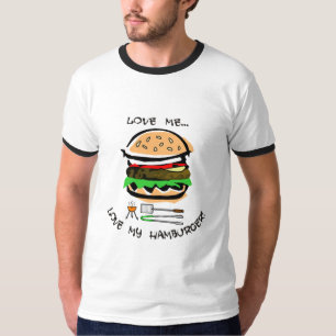Camiseta ¡Ámeme… amor mi hamburguesa!