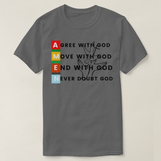 Camiseta AMEN con Dios (Diseño del anverso)