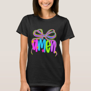 Camiseta Amen Coqueta Arco Jesús Biblia Fe Cristiana Religi