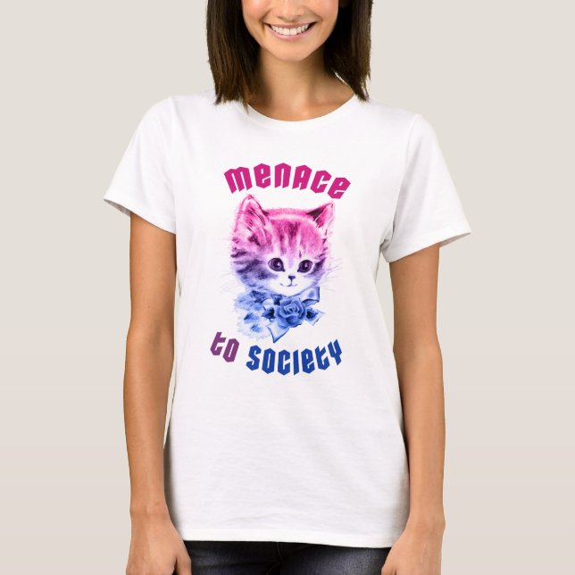 Camiseta Amenaza Bisexual Kitty (Anverso)