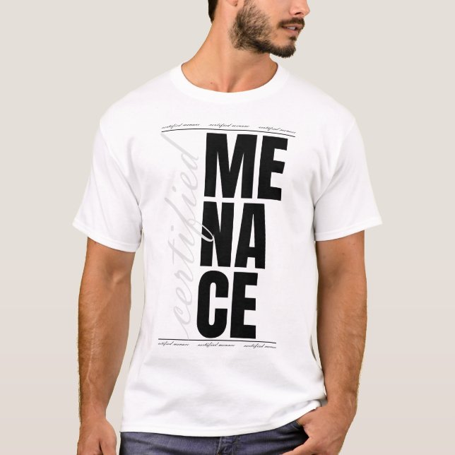 Camiseta Amenaza Certificada – Declaración Divertida de Rop (Anverso)