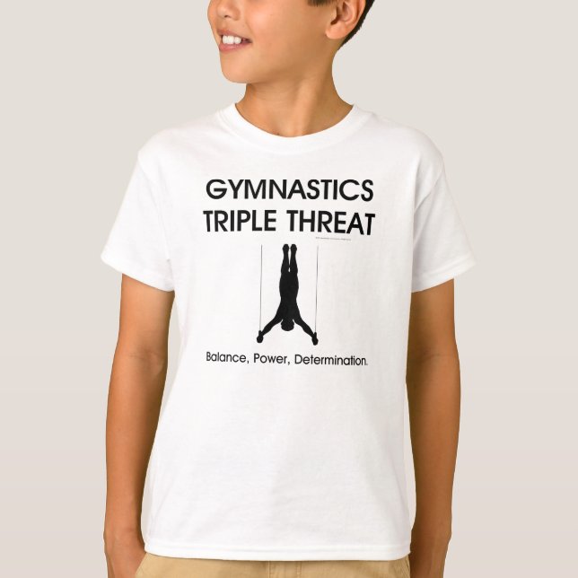 Camiseta Amenaza SUPERIOR del triple de la gimnasia (Anverso)