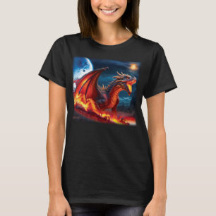 Camiseta amenazante del Dragón Rojo
