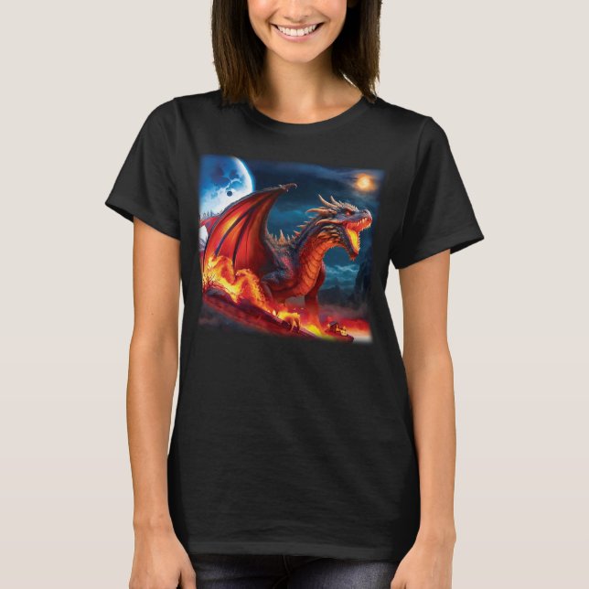 Camiseta amenazante del Dragón Rojo (Anverso)