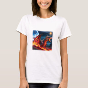 Camiseta amenazante del Dragón Rojo