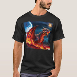Camiseta amenazante del Dragón Rojo