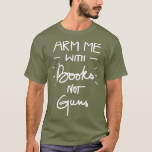 Camiseta Ámenme con libros, no armas, Naranja para la escu