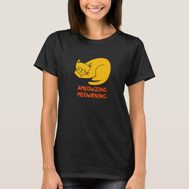 Camiseta Ameowsing Meowrning Cat Mom Beautiful Cat Dad (Anverso)