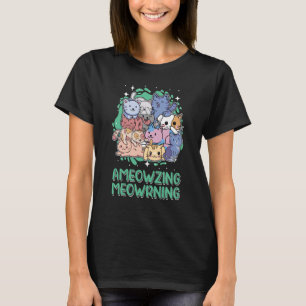 Camiseta Ameowsing Meowrning Cat Mom Beautiful Cat Dad
