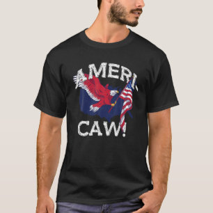 Camiseta AMERI CAW Eagle Funny America Meme USA Julio 4 T S