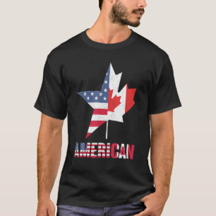 Camiseta Ameri puede Estados Unidos Canadá Bandera Orgullo 